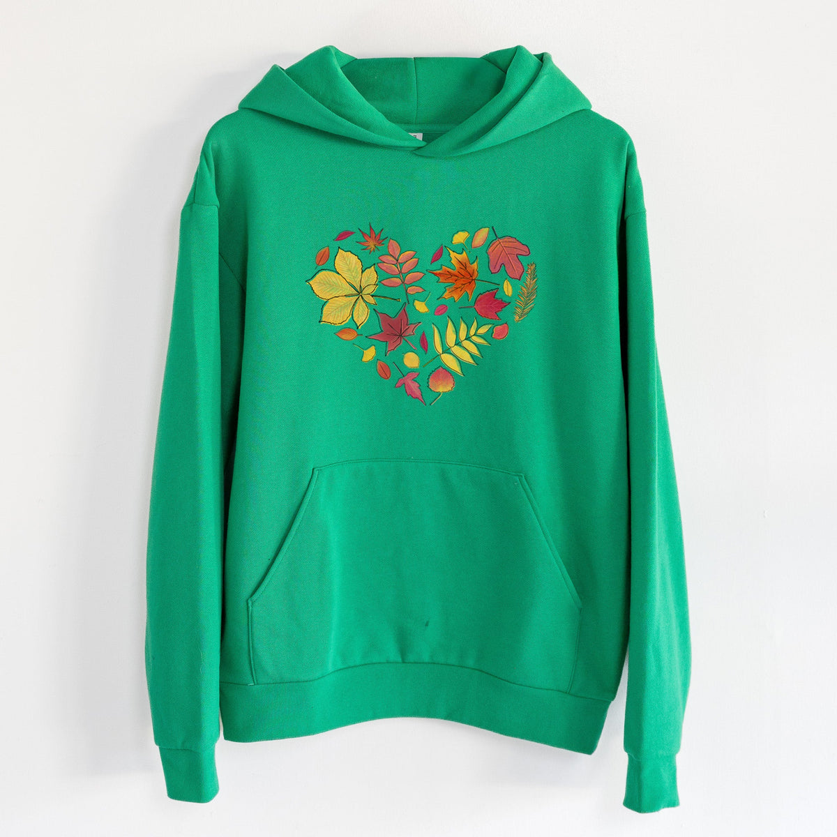 Vibrant Fall Heart  - Statement Midweight Hoodie