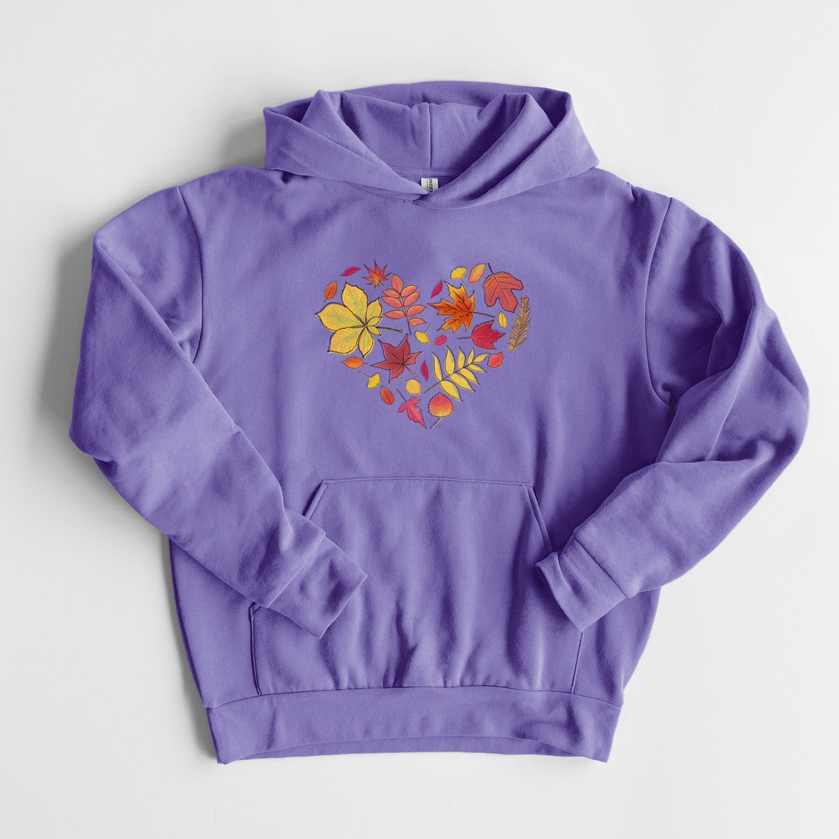 Vibrant Fall Heart  - Statement Midweight Hoodie