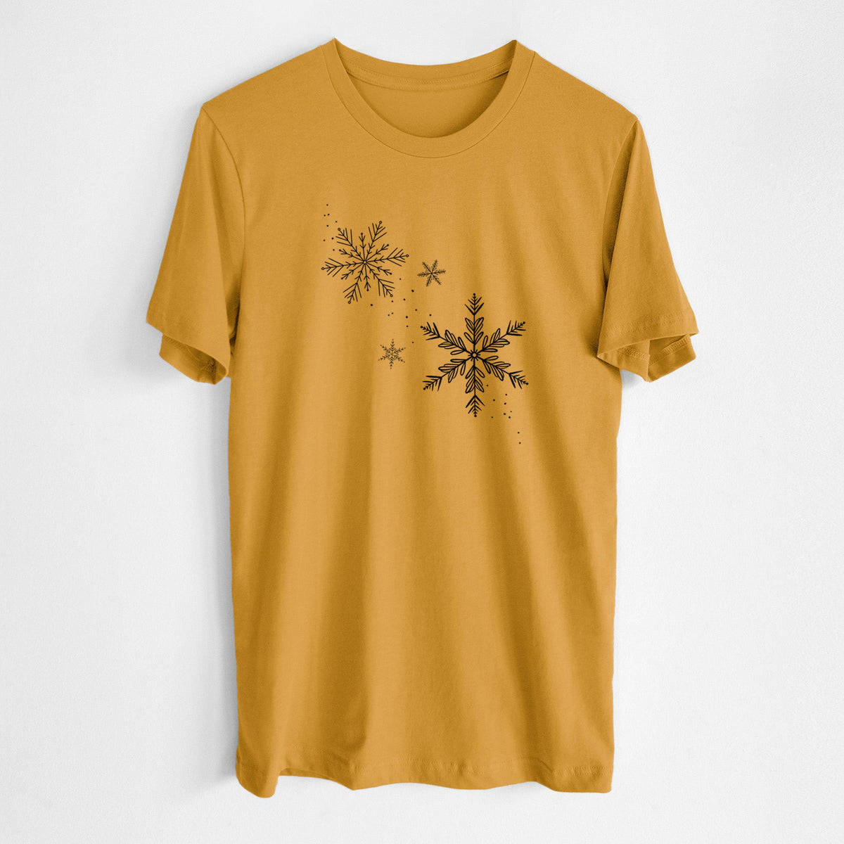 Falling Snowflakes - Lightweight 100% Cotton Unisex Crewneck