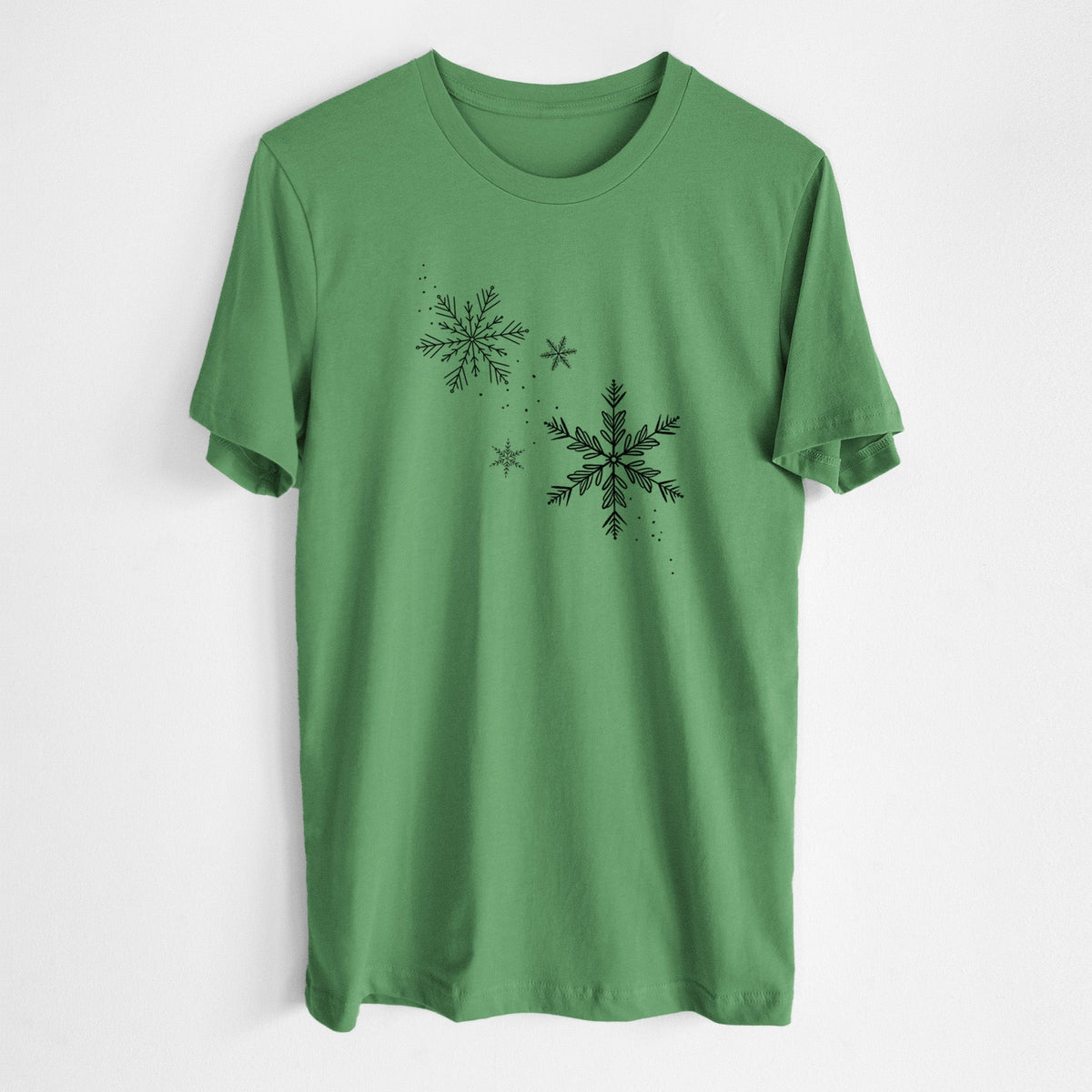 Falling Snowflakes - Lightweight 100% Cotton Unisex Crewneck