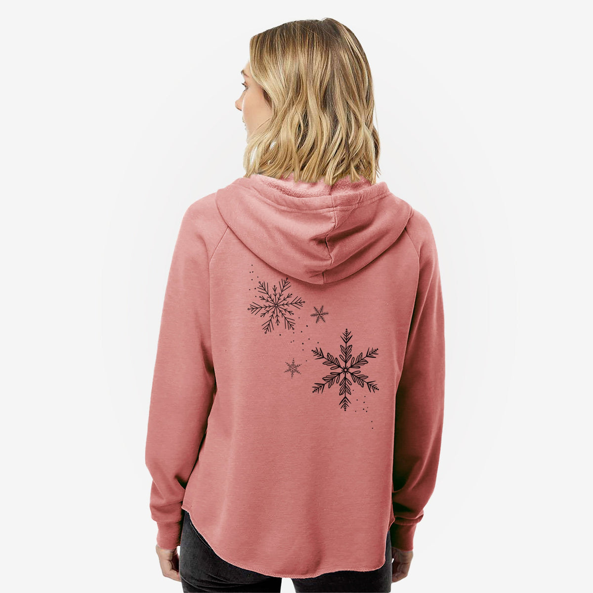 Falling Snowflakes - Women's Cali Wave Zip-Up Sweatshirt