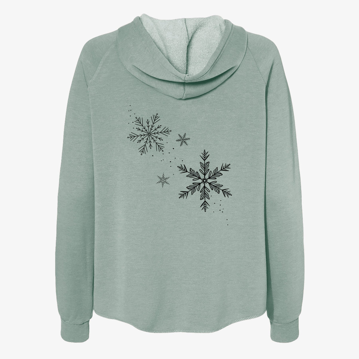 Falling Snowflakes - Women's Cali Wave Zip-Up Sweatshirt