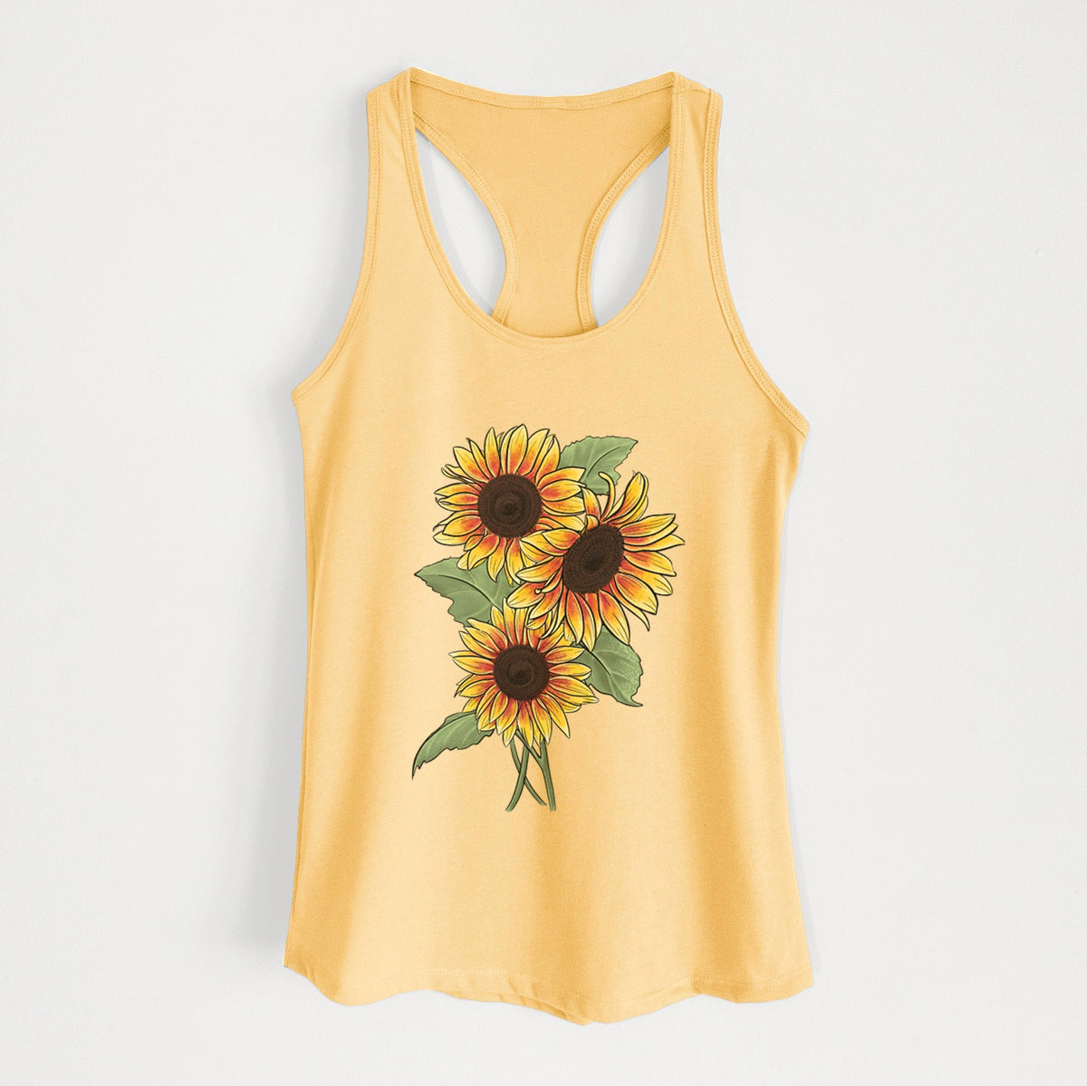 Firecracker Sunflowers - Helianthus annuus - Women's Racerback Tanktop