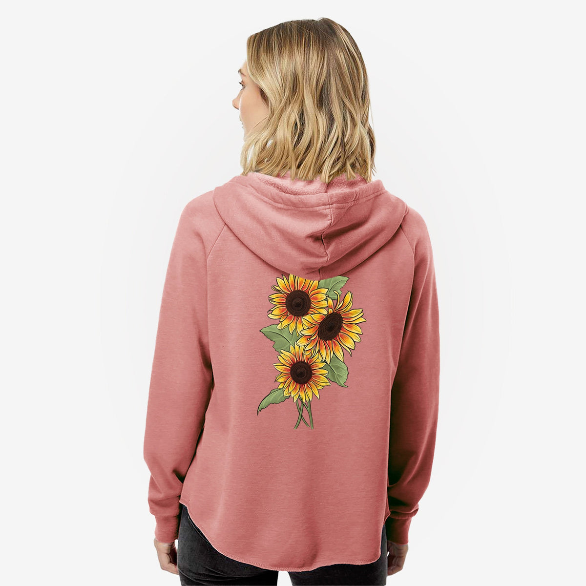 FirecrackerSunflowers - Women's Cali Wave Zip-Up Sweatshirt