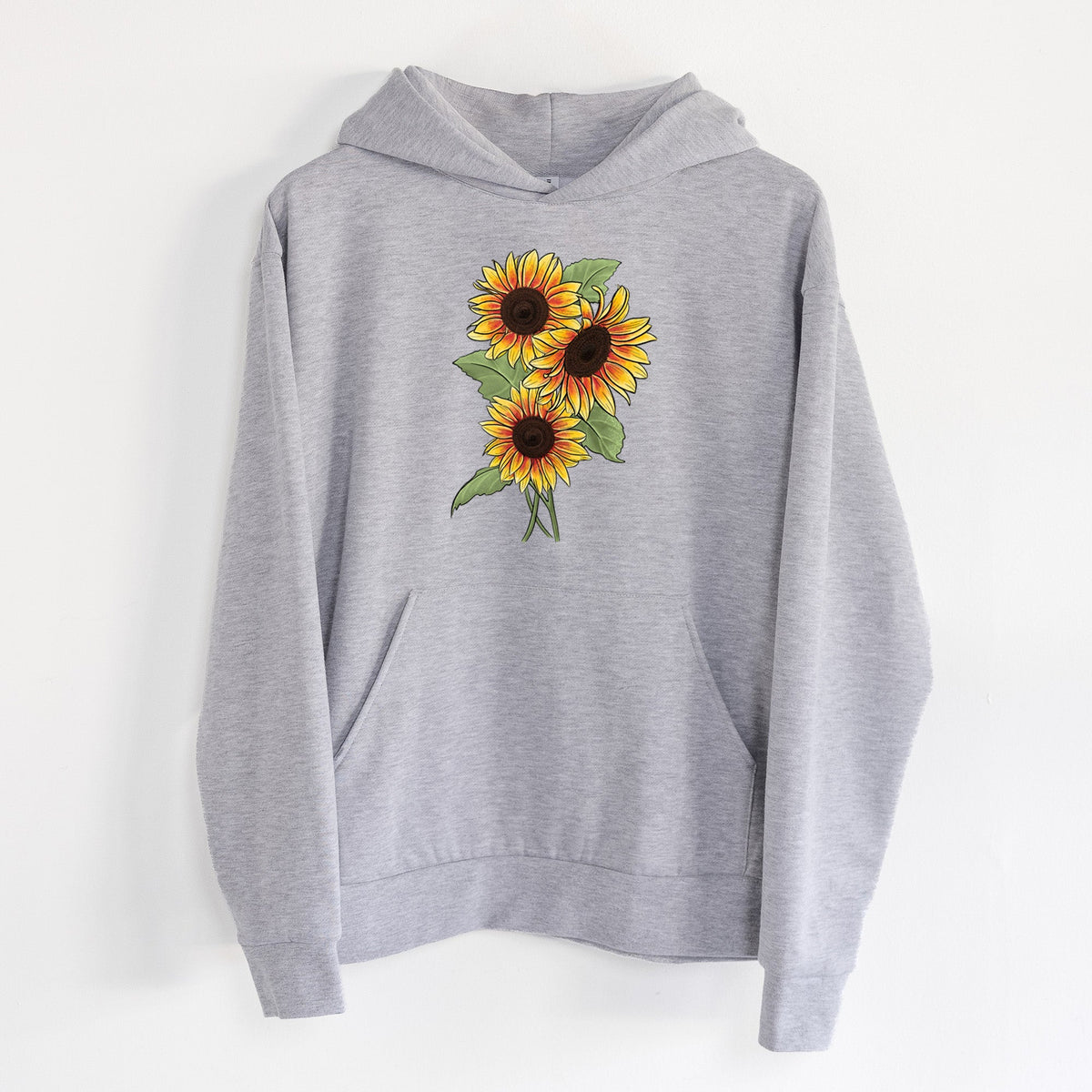 Firecracker Sunflowers - Helianthus annuus  - Statement Midweight Hoodie