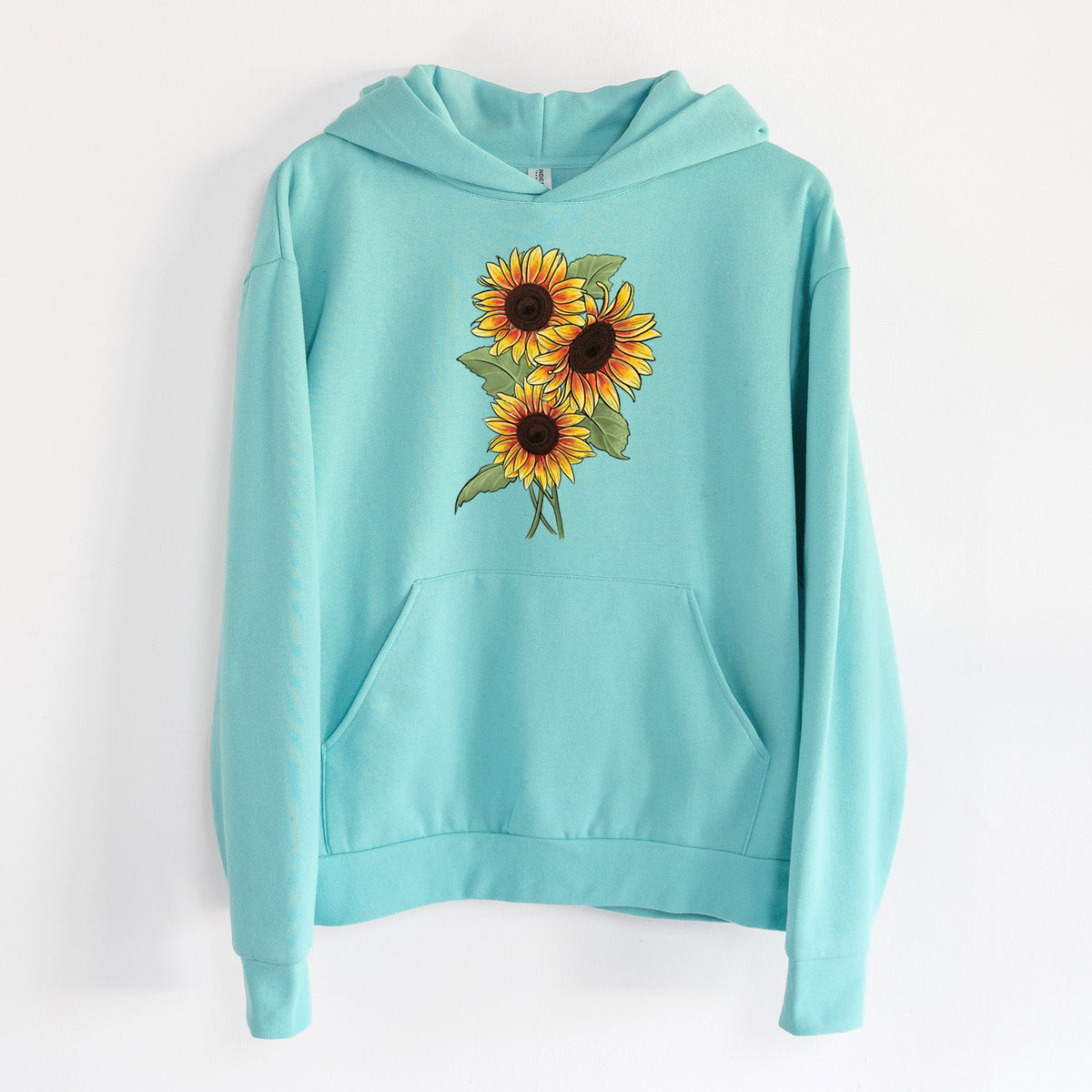 Firecracker Sunflowers - Helianthus annuus  - Statement Midweight Hoodie