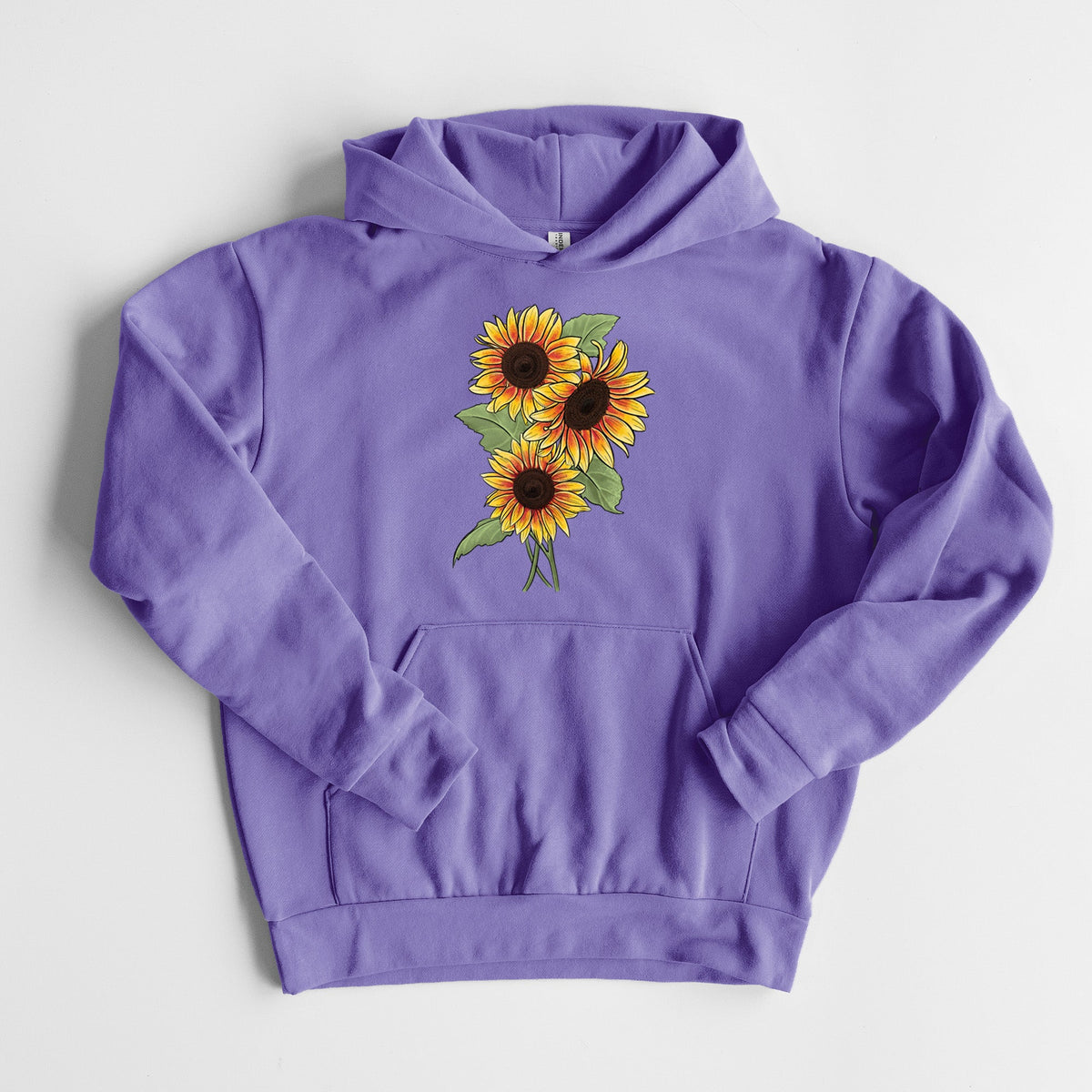 Firecracker Sunflowers - Helianthus annuus  - Statement Midweight Hoodie