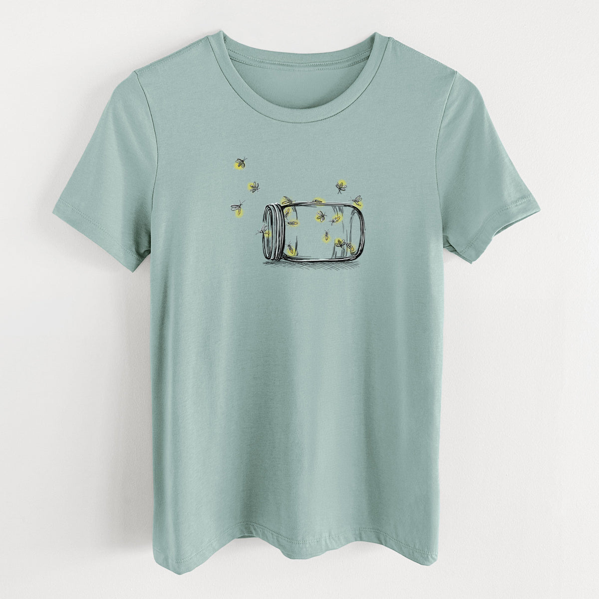 Summer Fireflies - Women's Lightweight Relaxed Fit 100% Cotton Crewneck