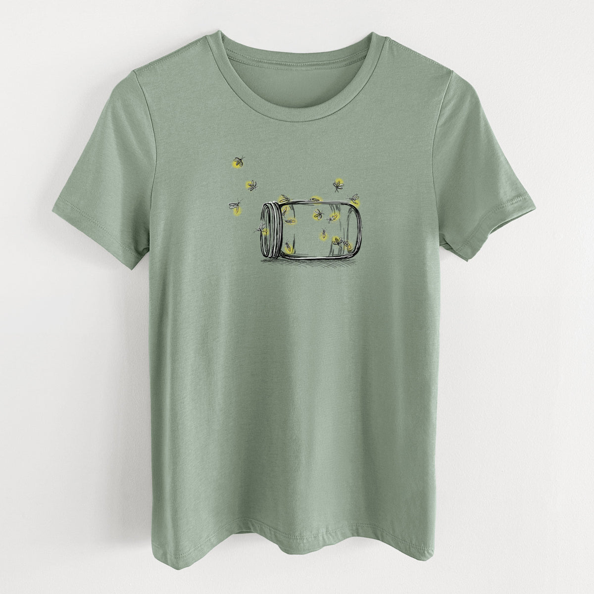 Summer Fireflies - Women's Lightweight Relaxed Fit 100% Cotton Crewneck