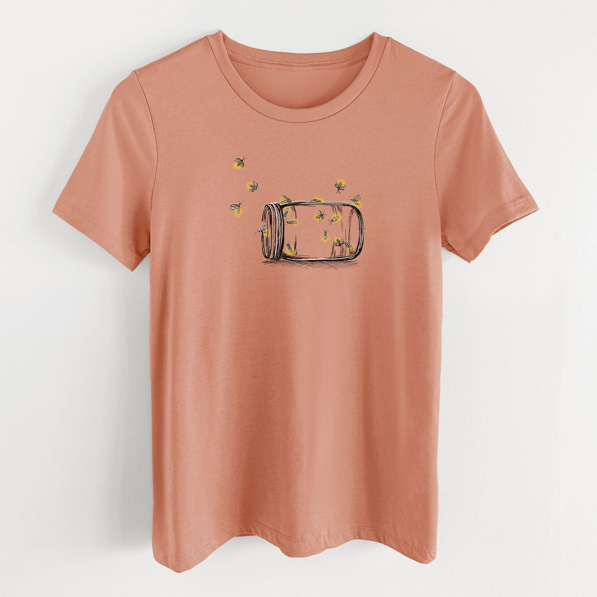 Summer Fireflies - Women's Lightweight Relaxed Fit 100% Cotton Crewneck