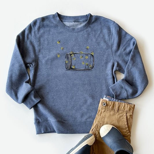 Summer Fireflies - Youth Lightweight Crewneck Sweatshirt