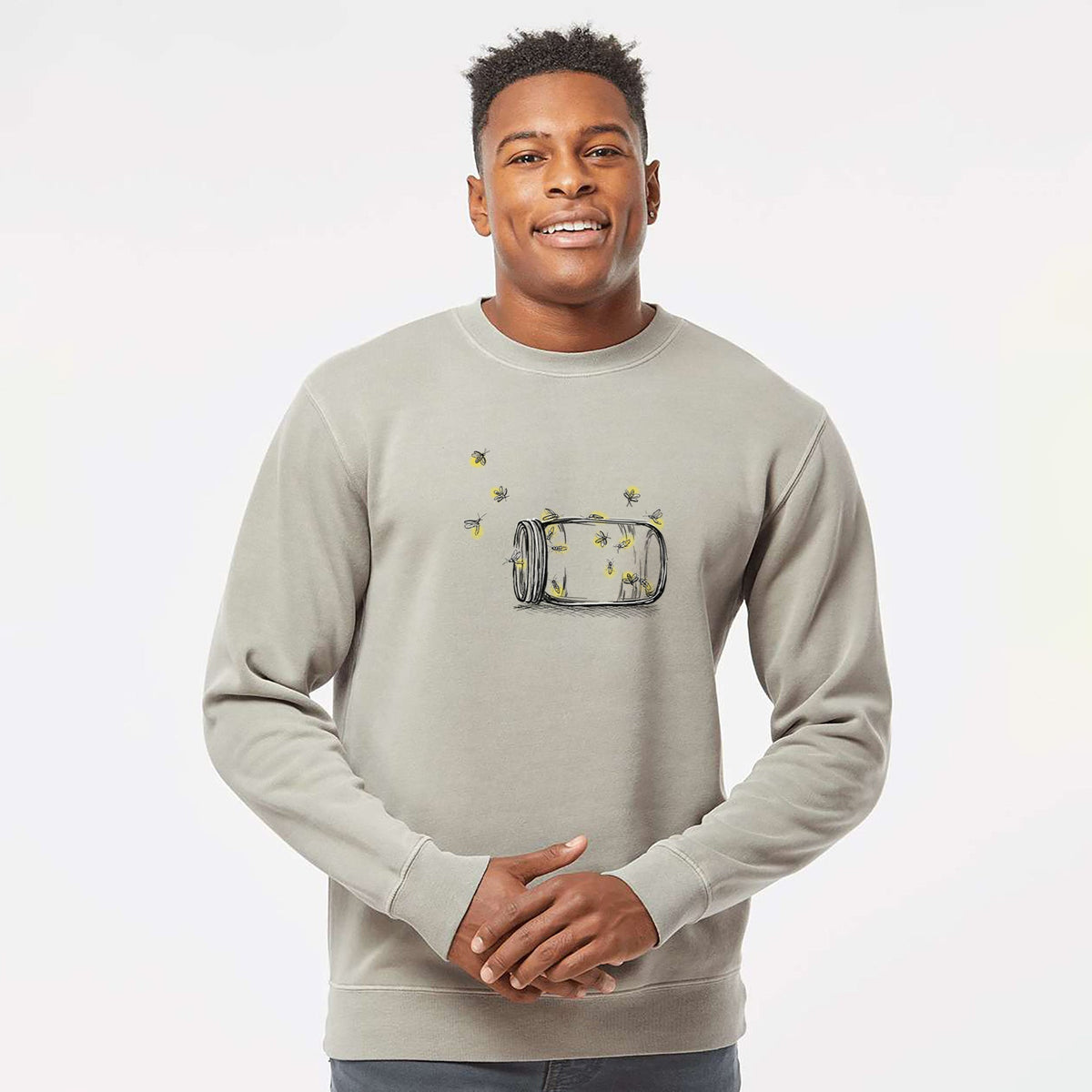 Summer Fireflies - Unisex Pigment Dyed Crew Sweatshirt