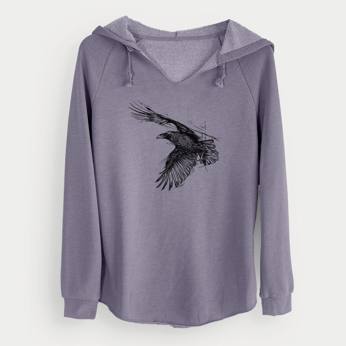 Flying Raven - Corvus corax - Cali Wave Hooded Sweatshirt