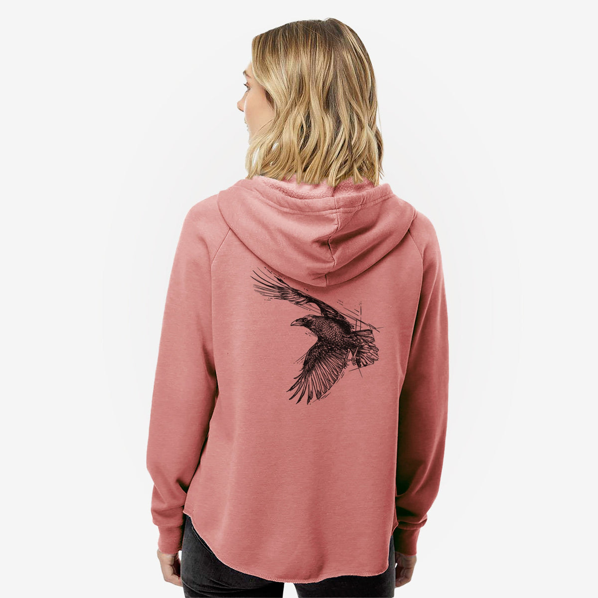 Flying Raven - Corvus corax - Women's Cali Wave Zip-Up Sweatshirt