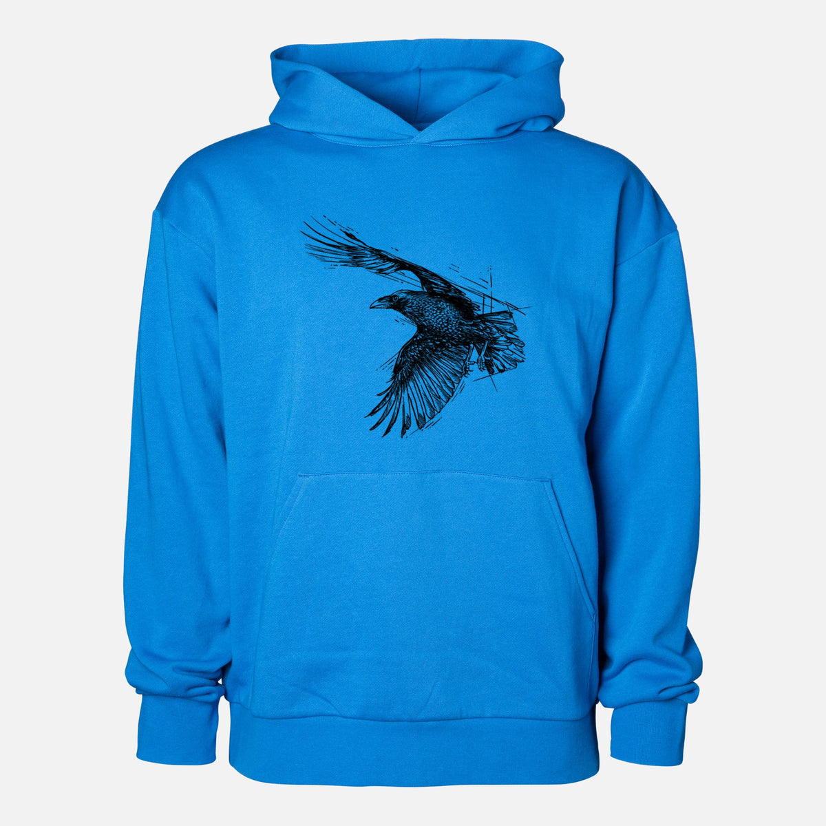 Flying Raven - Corvus corax  - Statement Midweight Hoodie