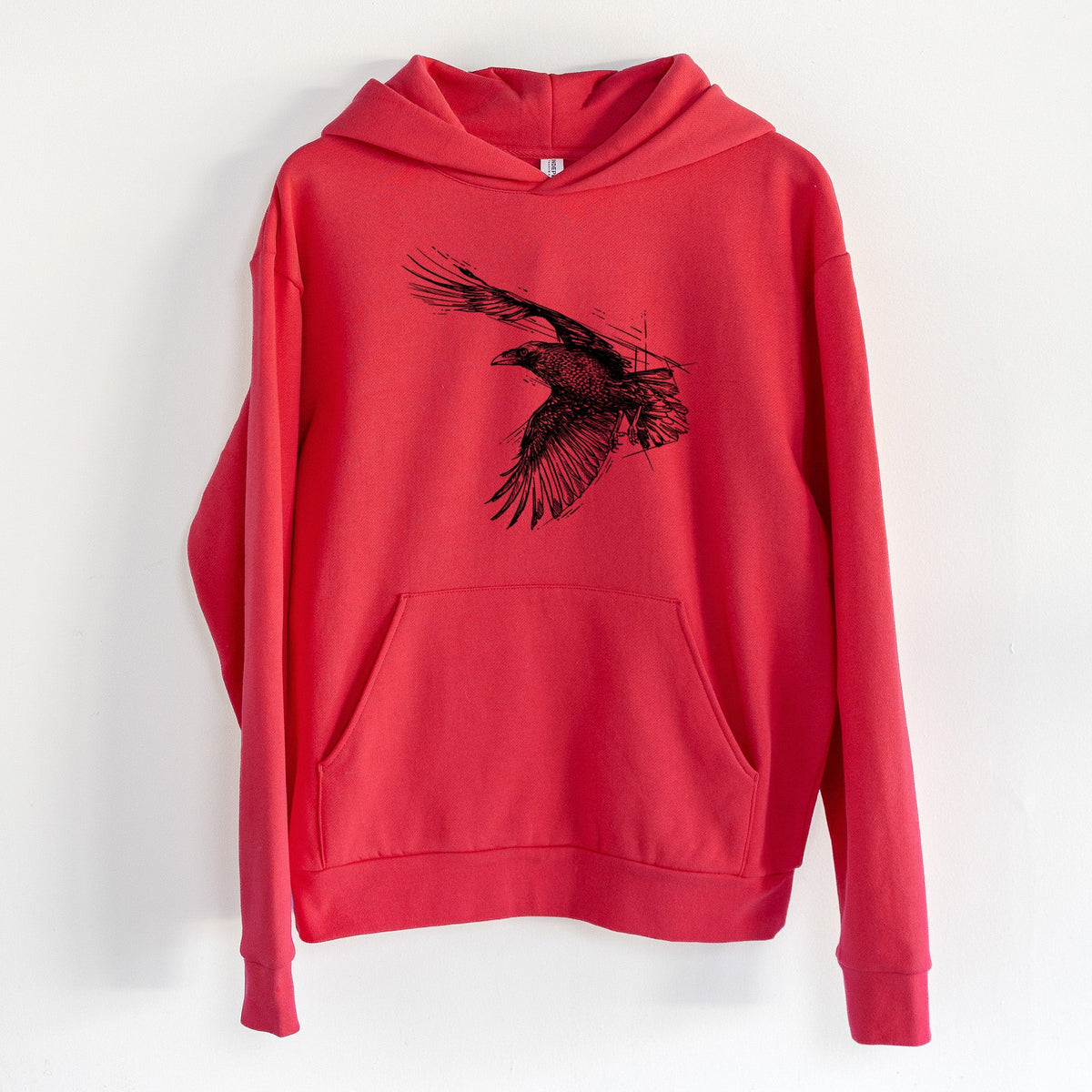 Flying Raven - Corvus corax  - Statement Midweight Hoodie