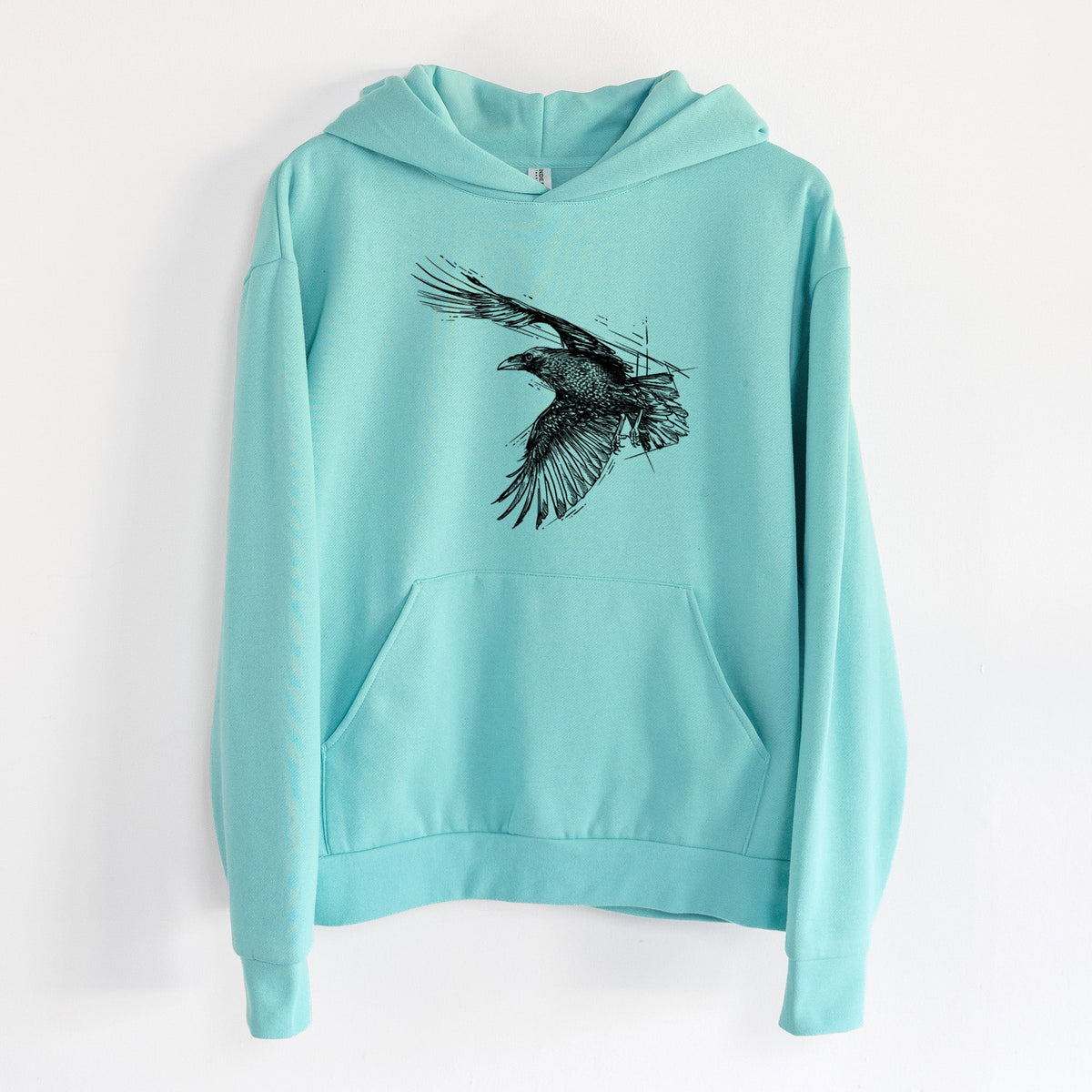 Flying Raven - Corvus corax  - Statement Midweight Hoodie