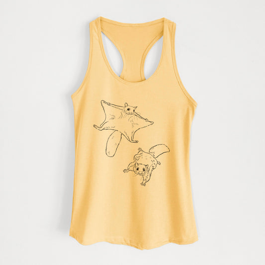 Southern Flying Squirrels - Glaucomys volans - Women's Racerback Tanktop