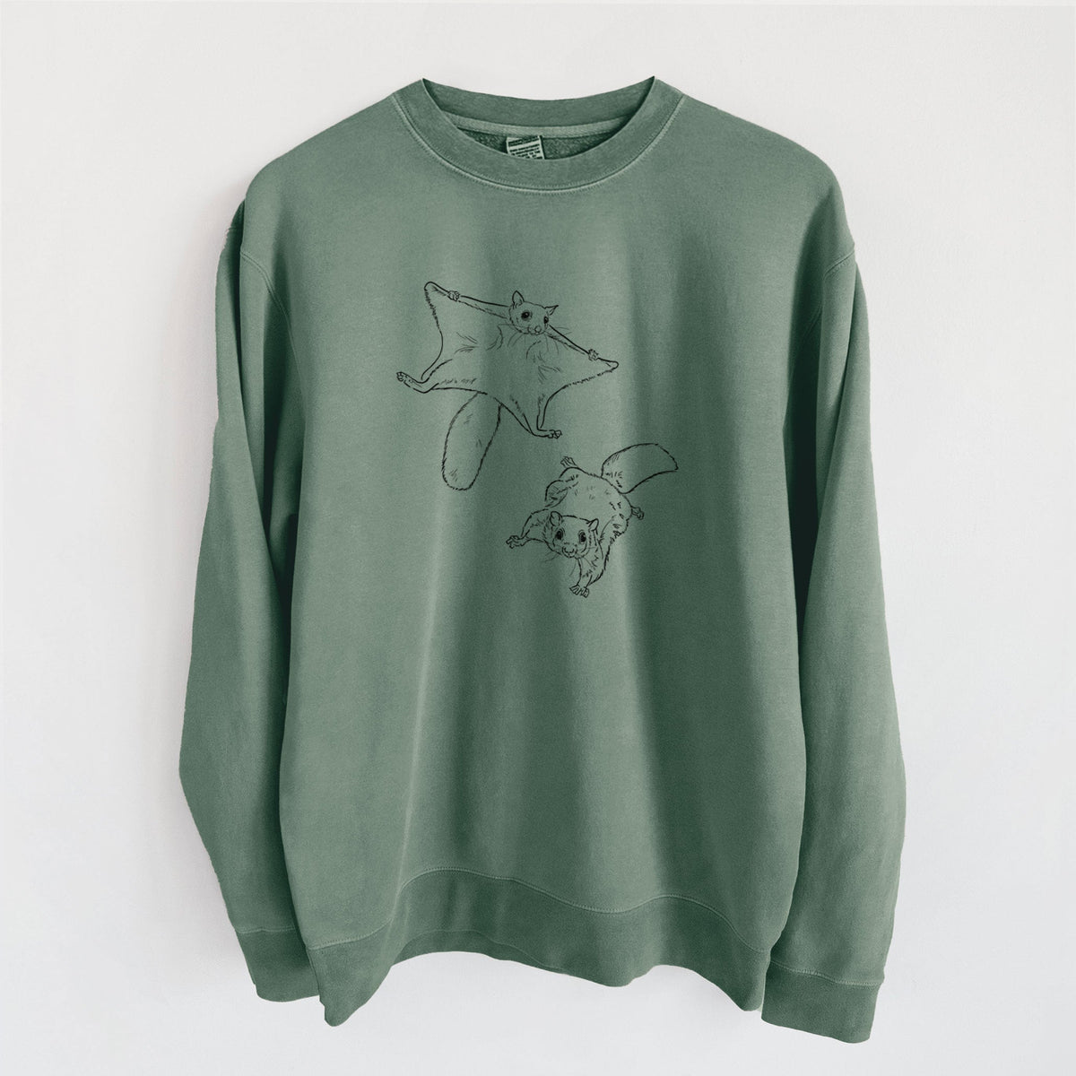 Southern Flying Squirrels - Glaucomys volans - Unisex Pigment Dyed Crew Sweatshirt