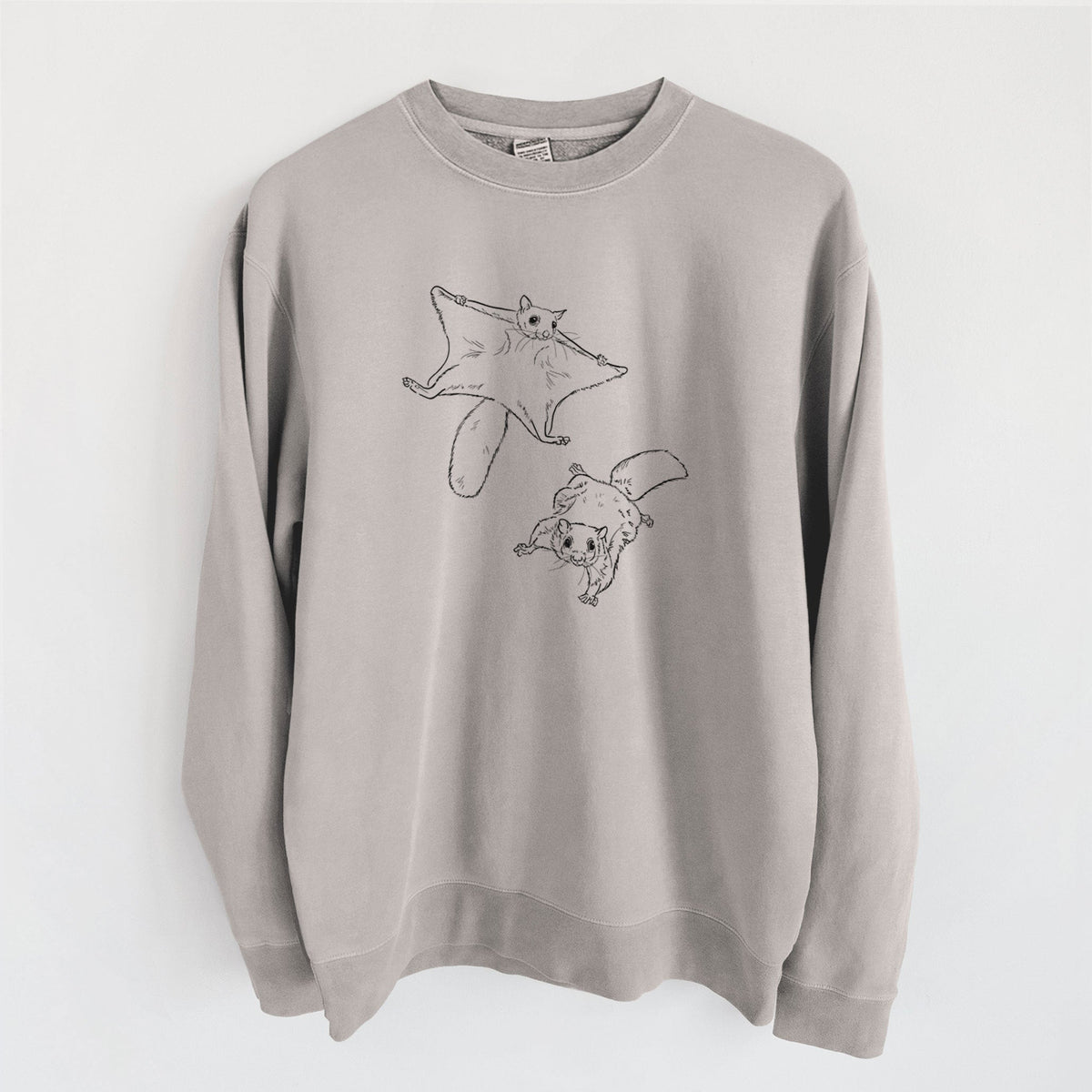 Southern Flying Squirrels - Glaucomys volans - Unisex Pigment Dyed Crew Sweatshirt