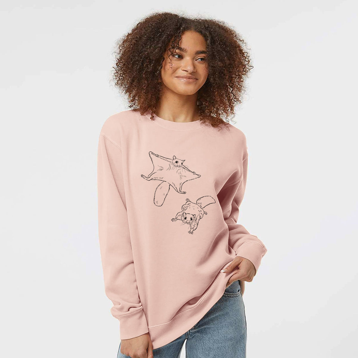 Southern Flying Squirrels - Glaucomys volans - Unisex Pigment Dyed Crew Sweatshirt