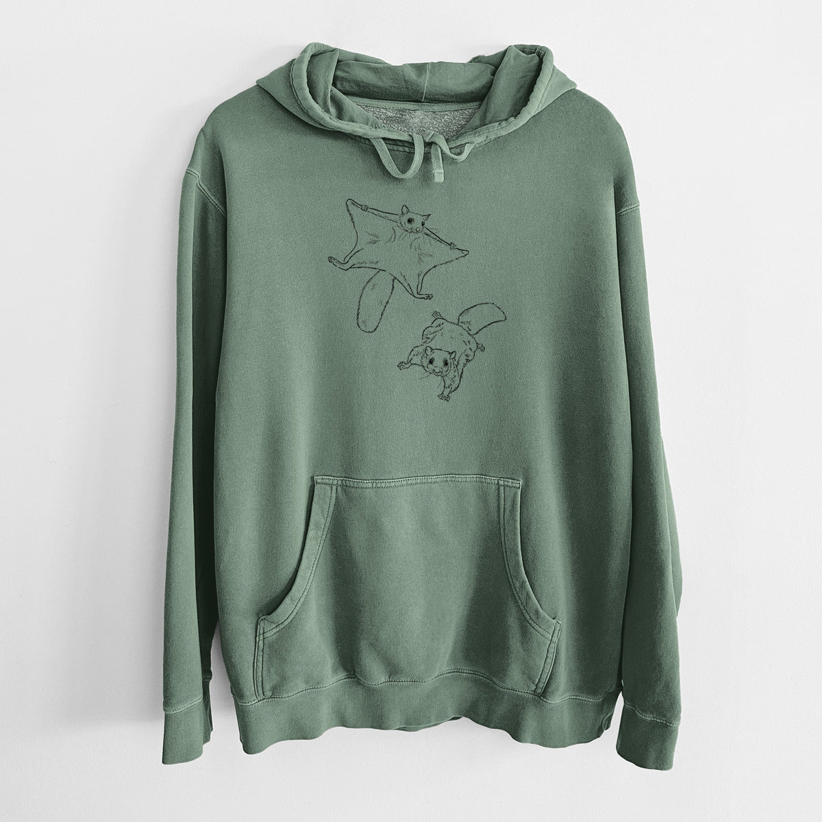 Southern Flying Squirrels - Glaucomys volans - Unisex Pigment Dyed Hoodie