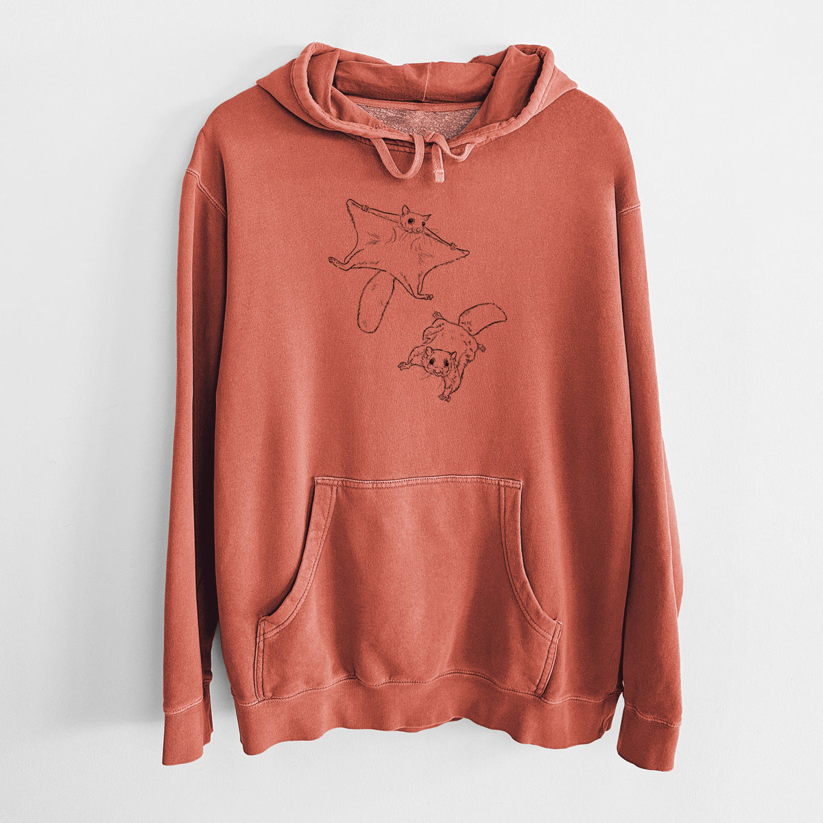 Southern Flying Squirrels - Glaucomys volans - Unisex Pigment Dyed Hoodie