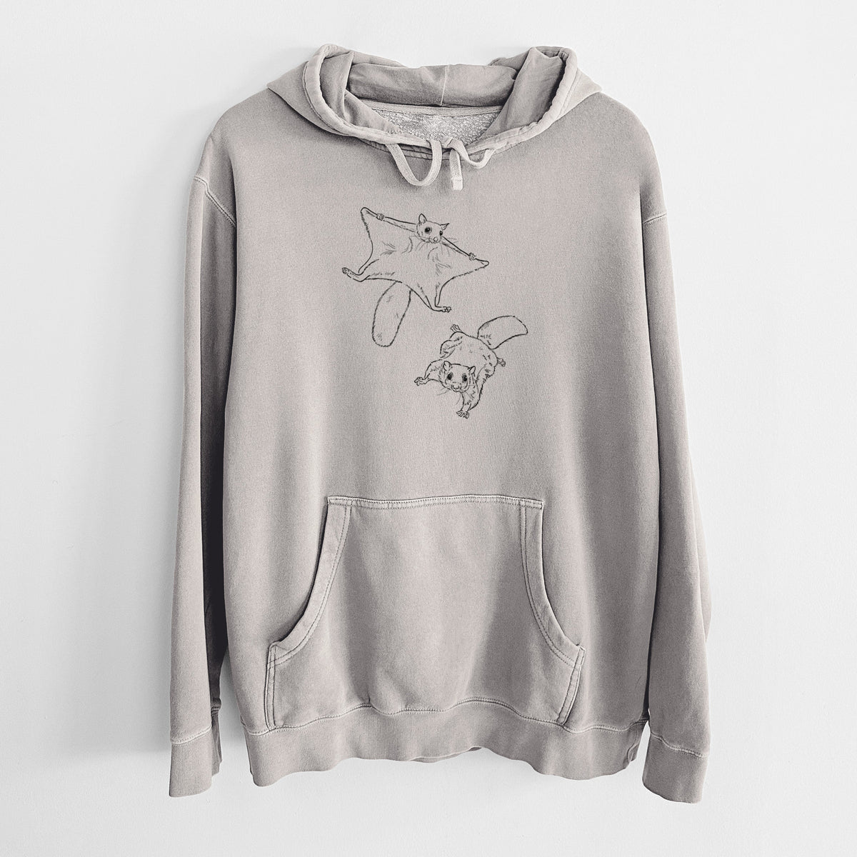 Southern Flying Squirrels - Glaucomys volans - Unisex Pigment Dyed Hoodie
