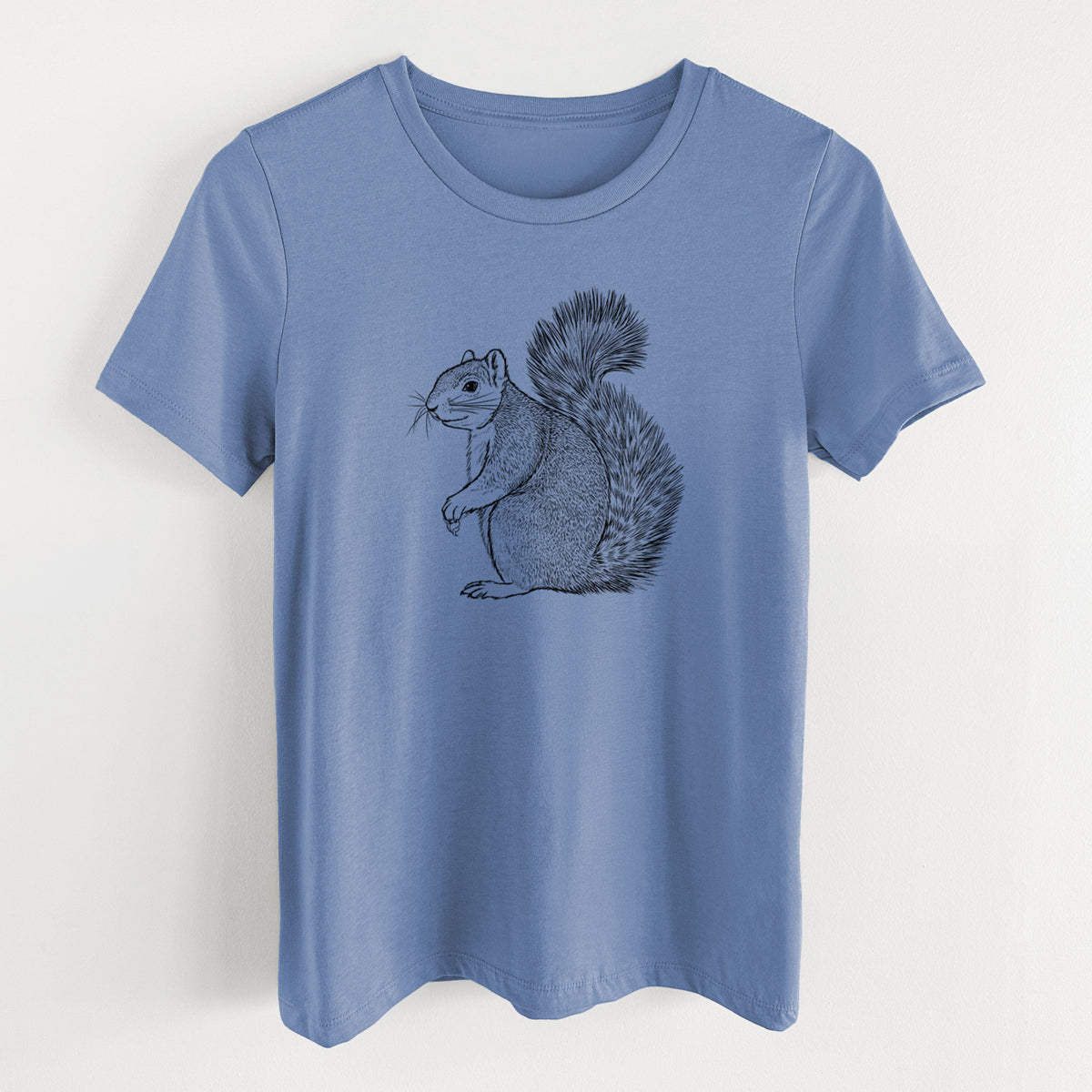 Eastern Fox Squirrel - Sciurus niger - Women's Lightweight Relaxed Fit 100% Cotton Crewneck