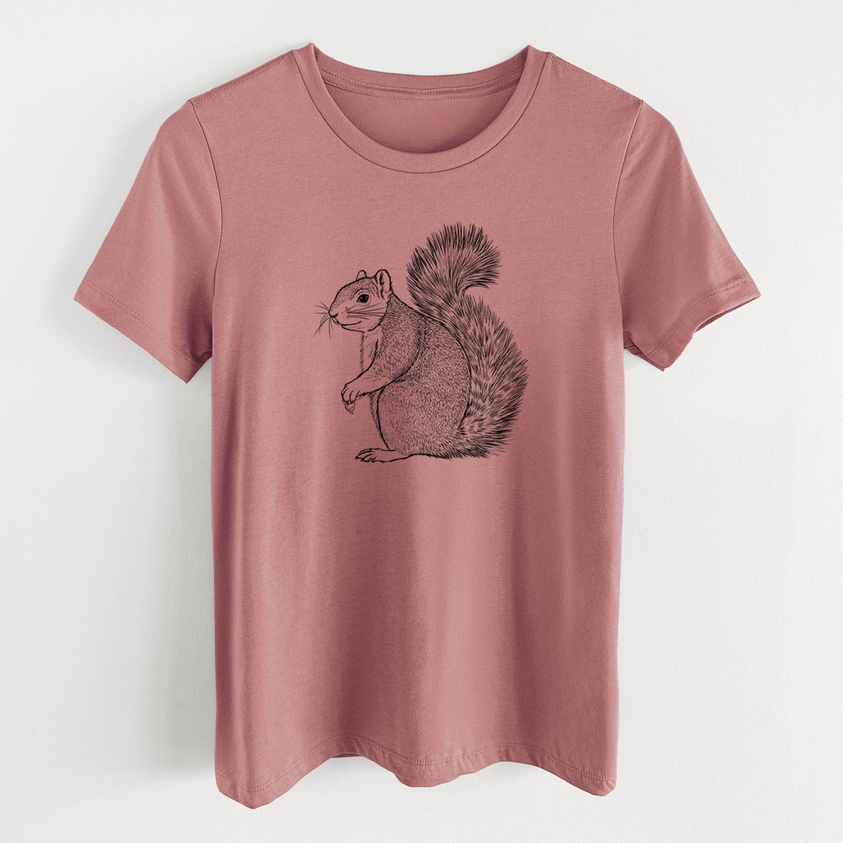 Eastern Fox Squirrel - Sciurus niger - Women's Lightweight Relaxed Fit 100% Cotton Crewneck