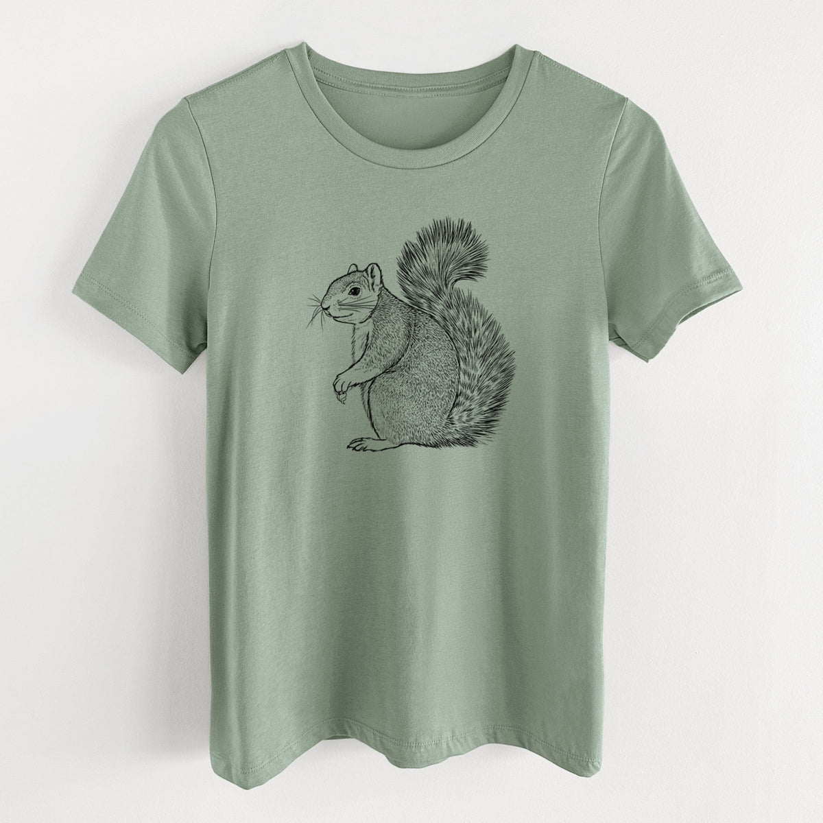 Eastern Fox Squirrel - Sciurus niger - Women's Lightweight Relaxed Fit 100% Cotton Crewneck