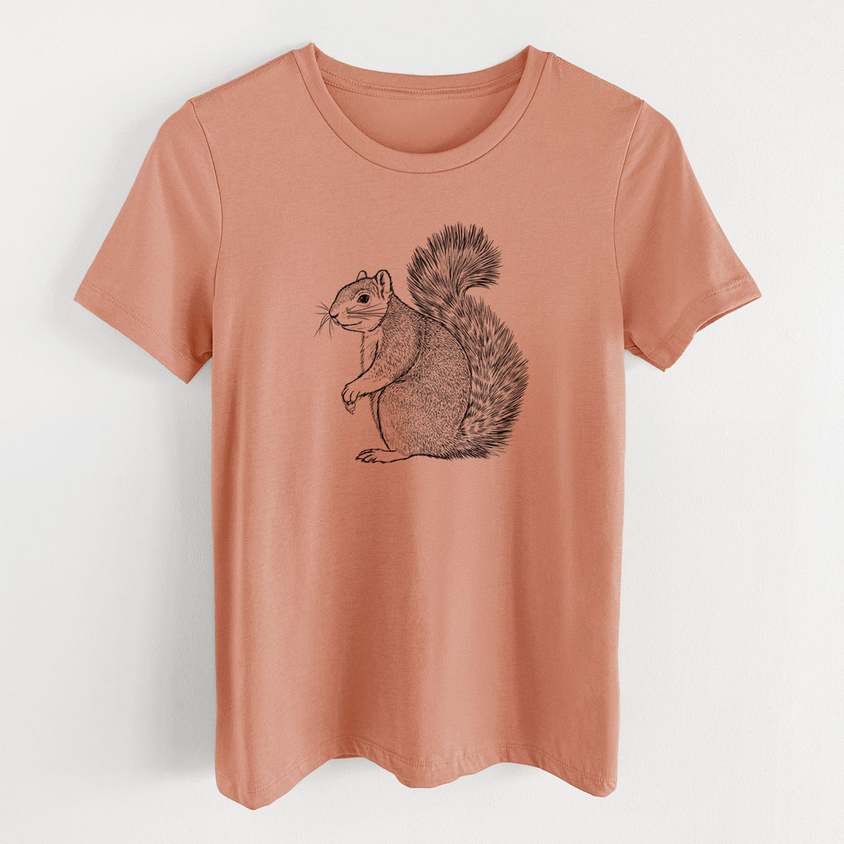 Eastern Fox Squirrel - Sciurus niger - Women's Lightweight Relaxed Fit 100% Cotton Crewneck
