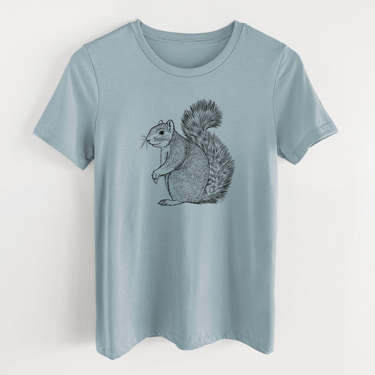 Eastern Fox Squirrel - Sciurus niger - Women's Lightweight Relaxed Fit 100% Cotton Crewneck