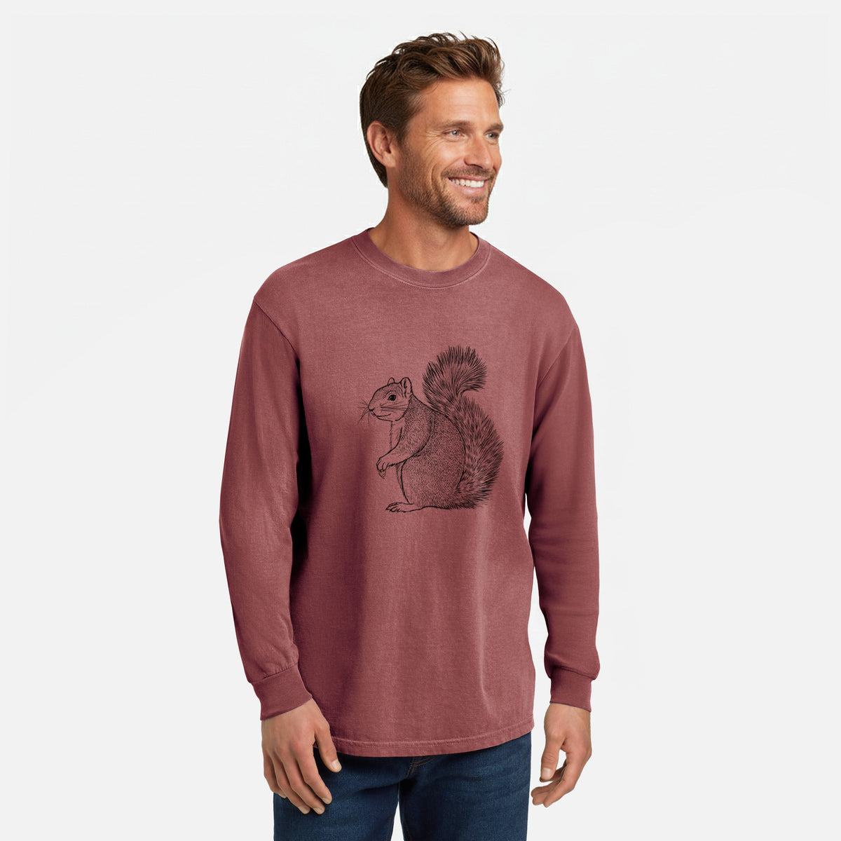 Eastern Fox Squirrel - Sciurus niger - Unisex Comfort Colors 100% Cotton Long Sleeve