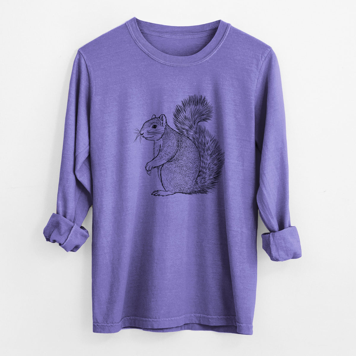 Eastern Fox Squirrel - Sciurus niger - Unisex Comfort Colors 100% Cotton Long Sleeve