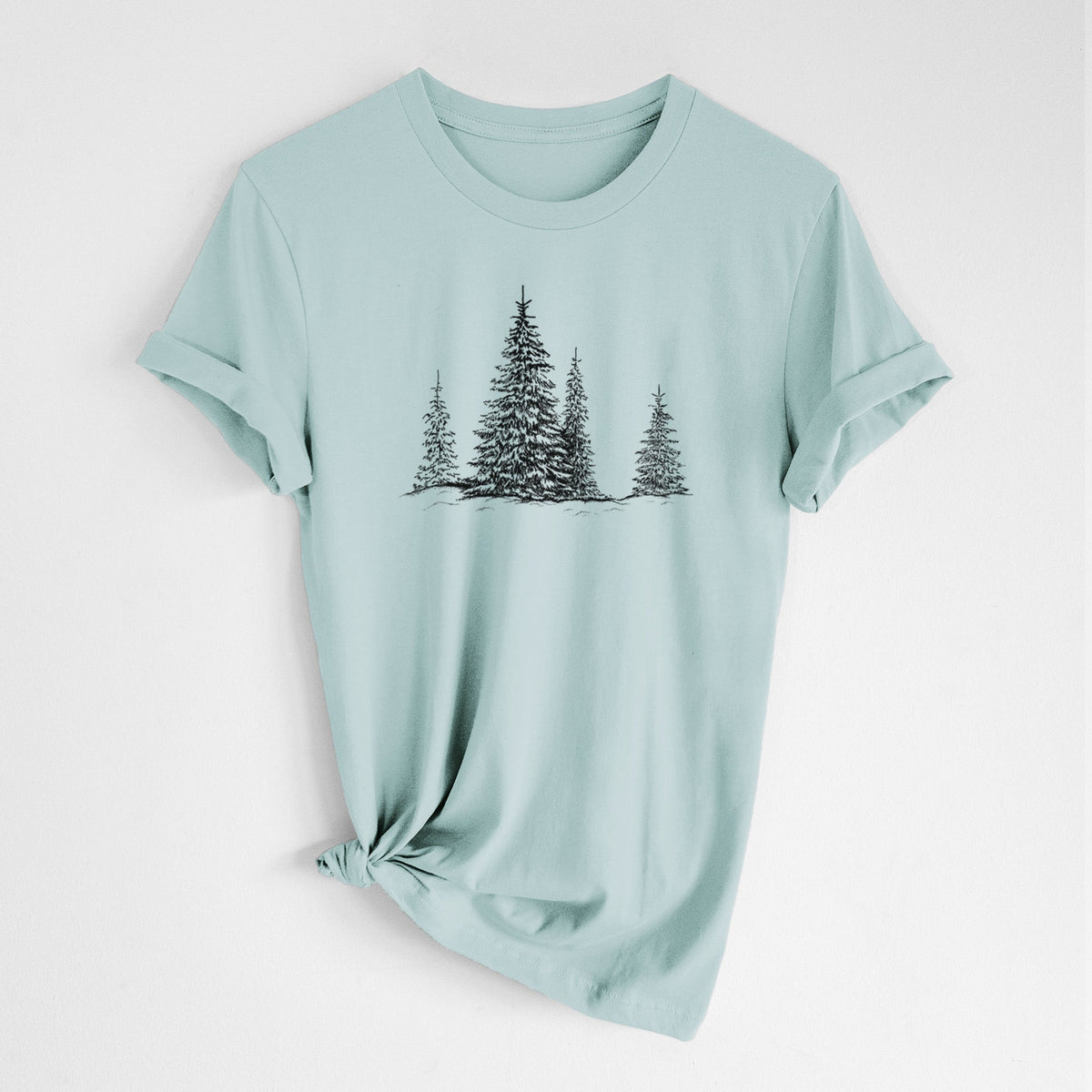 Frosted Evergreens - Lightweight 100% Cotton Unisex Crewneck