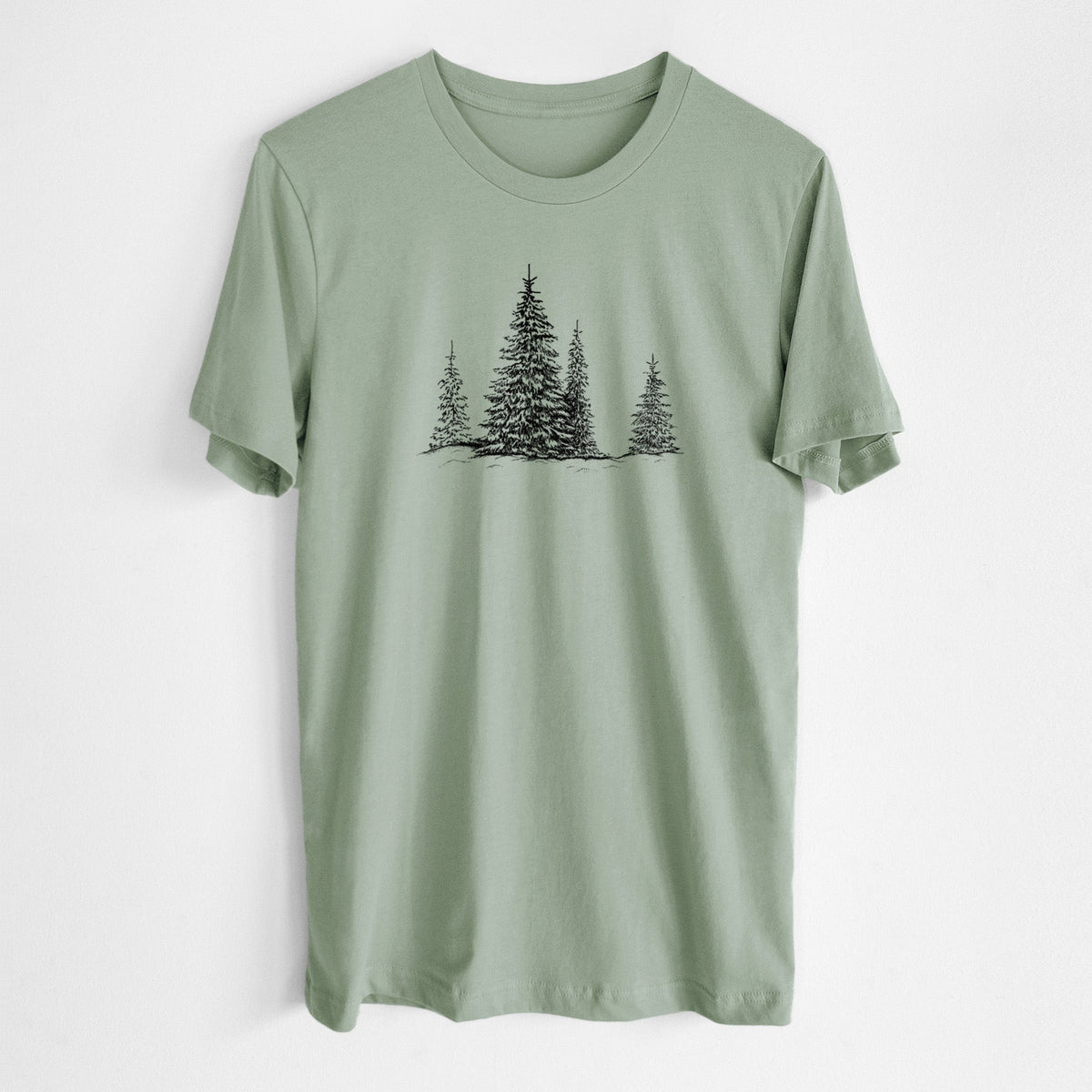 Frosted Evergreens - Lightweight 100% Cotton Unisex Crewneck