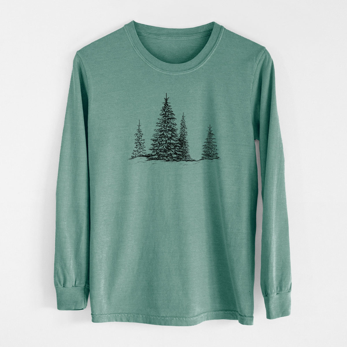 Frosted Evergreens - Unisex Comfort Colors 100% Cotton Long Sleeve