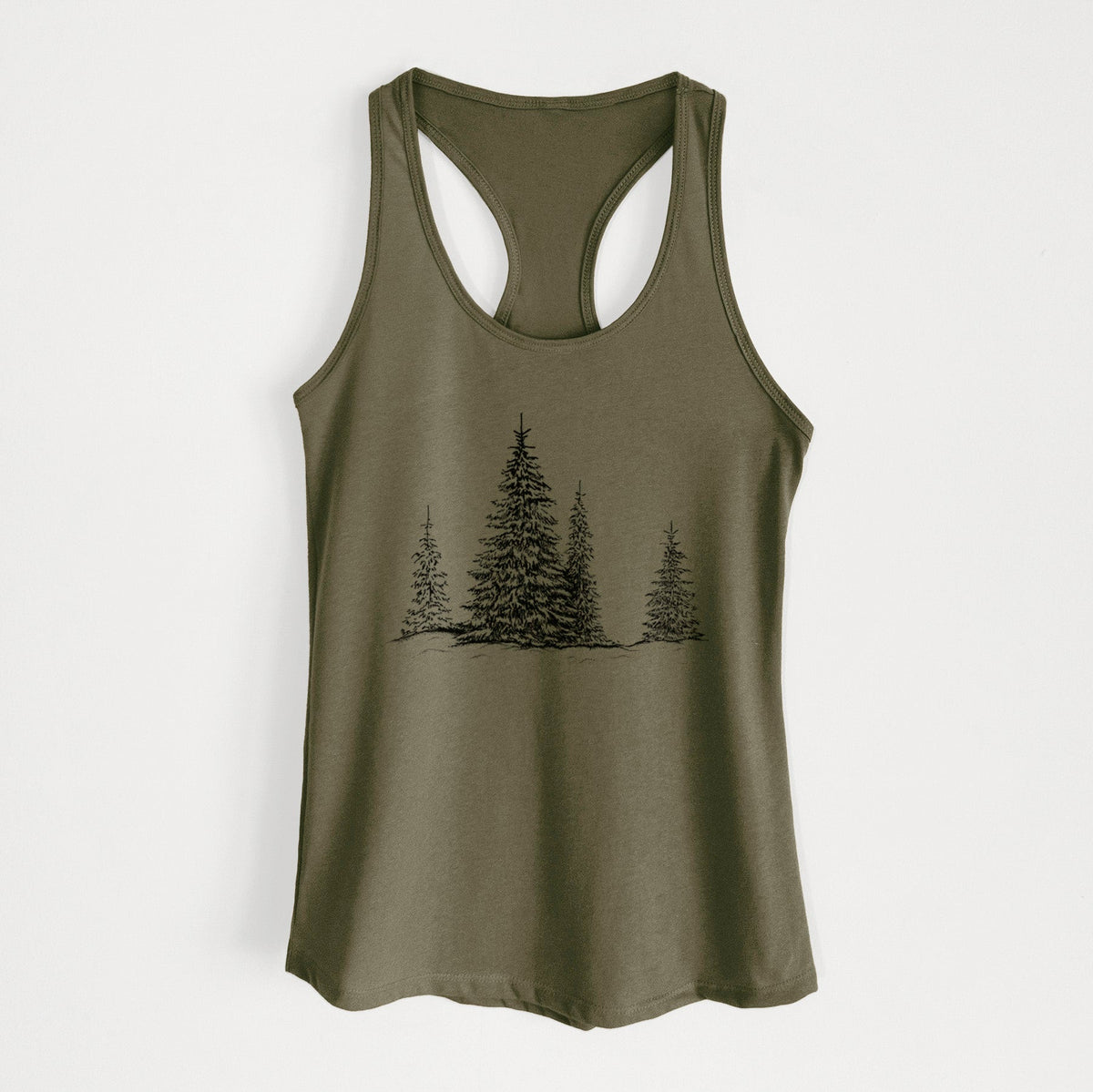 Frosted Evergreens - Women's Racerback Tanktop