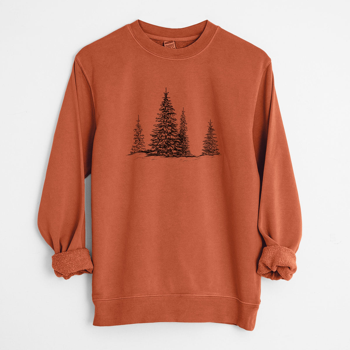 Frosted Evergreens - Unisex Pigment Dyed Crew Sweatshirt