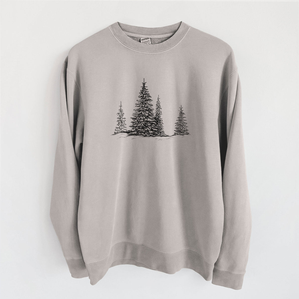 Frosted Evergreens - Unisex Pigment Dyed Crew Sweatshirt