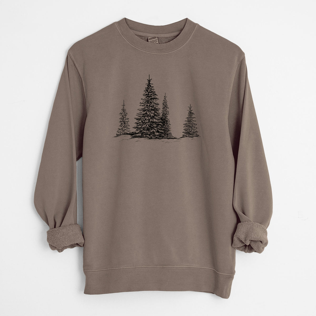 Frosted Evergreens - Unisex Pigment Dyed Crew Sweatshirt