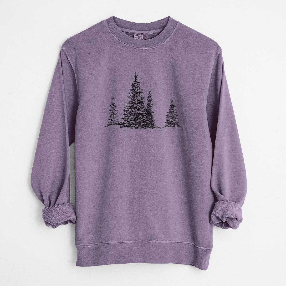 Frosted Evergreens - Unisex Pigment Dyed Crew Sweatshirt