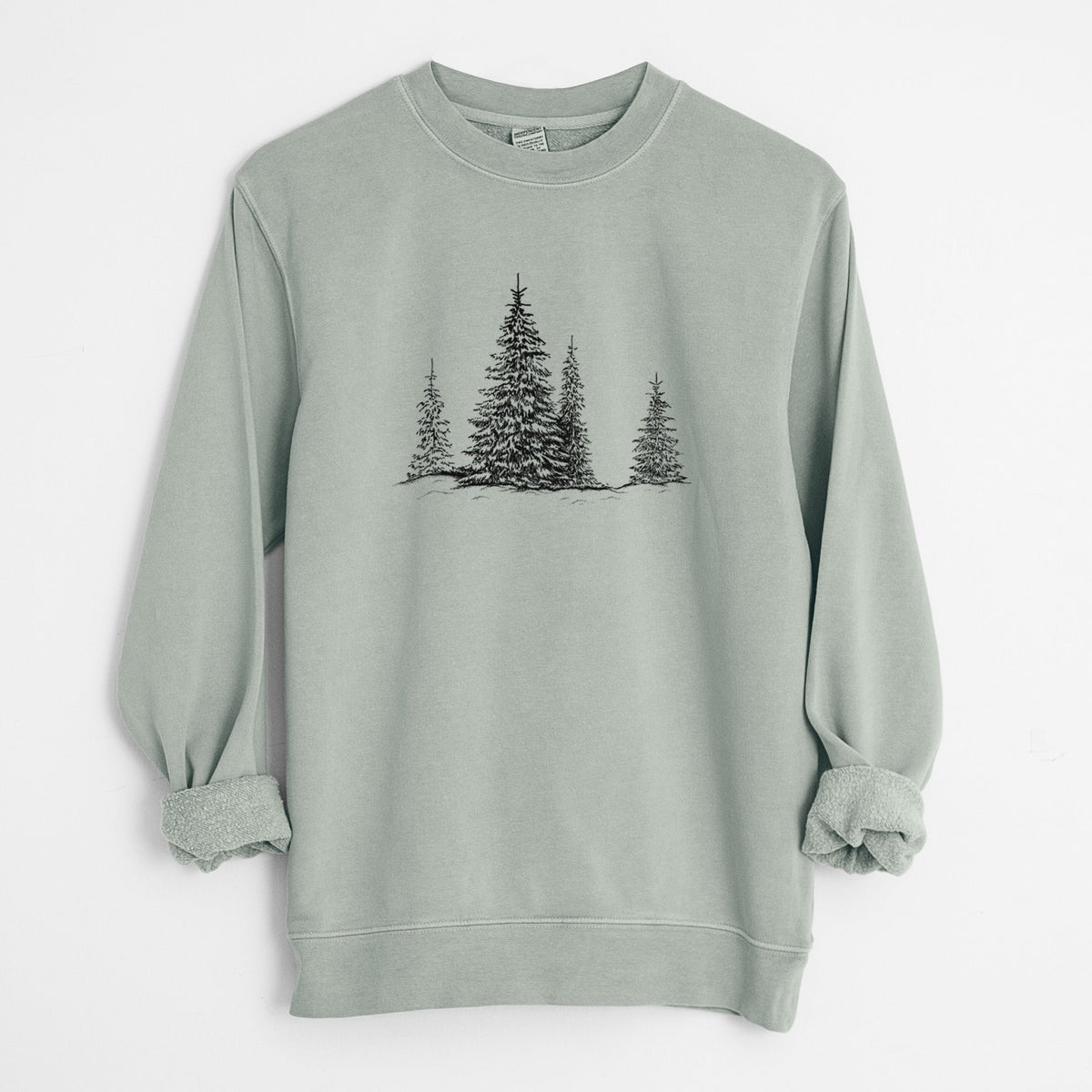 Frosted Evergreens - Unisex Pigment Dyed Crew Sweatshirt