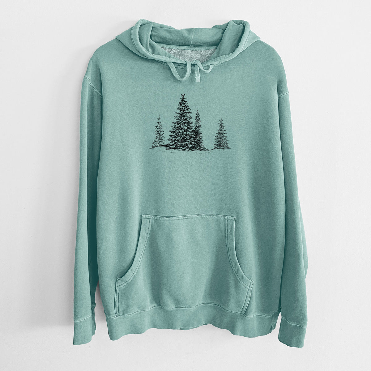Frosted Evergreens - Unisex Pigment Dyed Hoodie