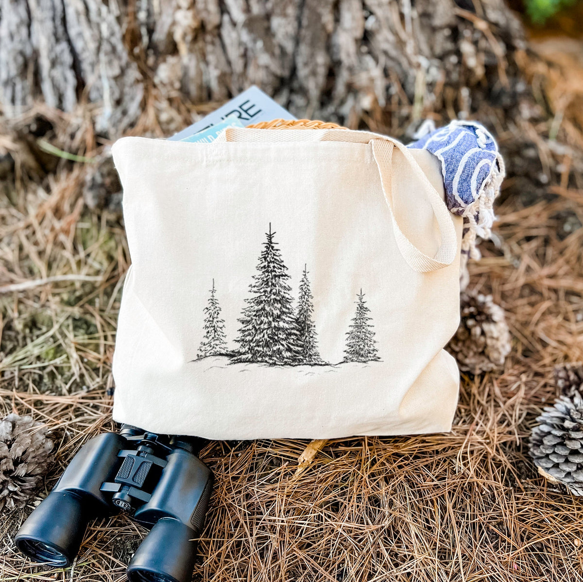Frosted Evergreens - Tote Bag