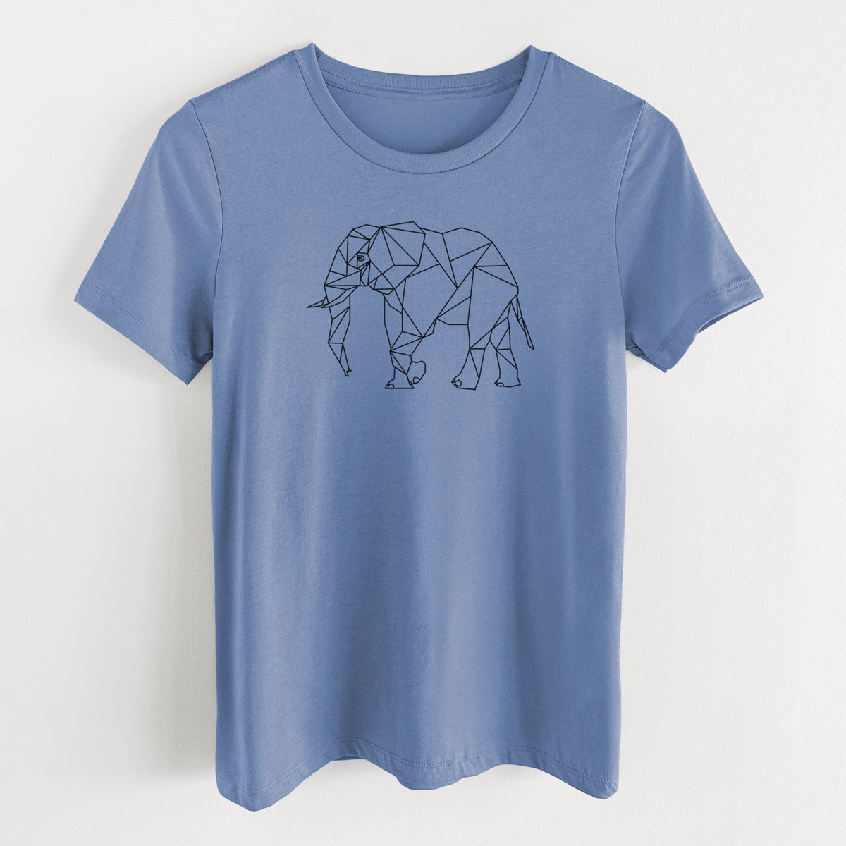 Geometric Elephant - Women's Lightweight Relaxed Fit 100% Cotton Crewneck