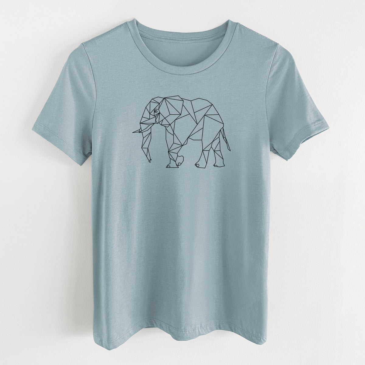 Geometric Elephant - Women's Lightweight Relaxed Fit 100% Cotton Crewneck