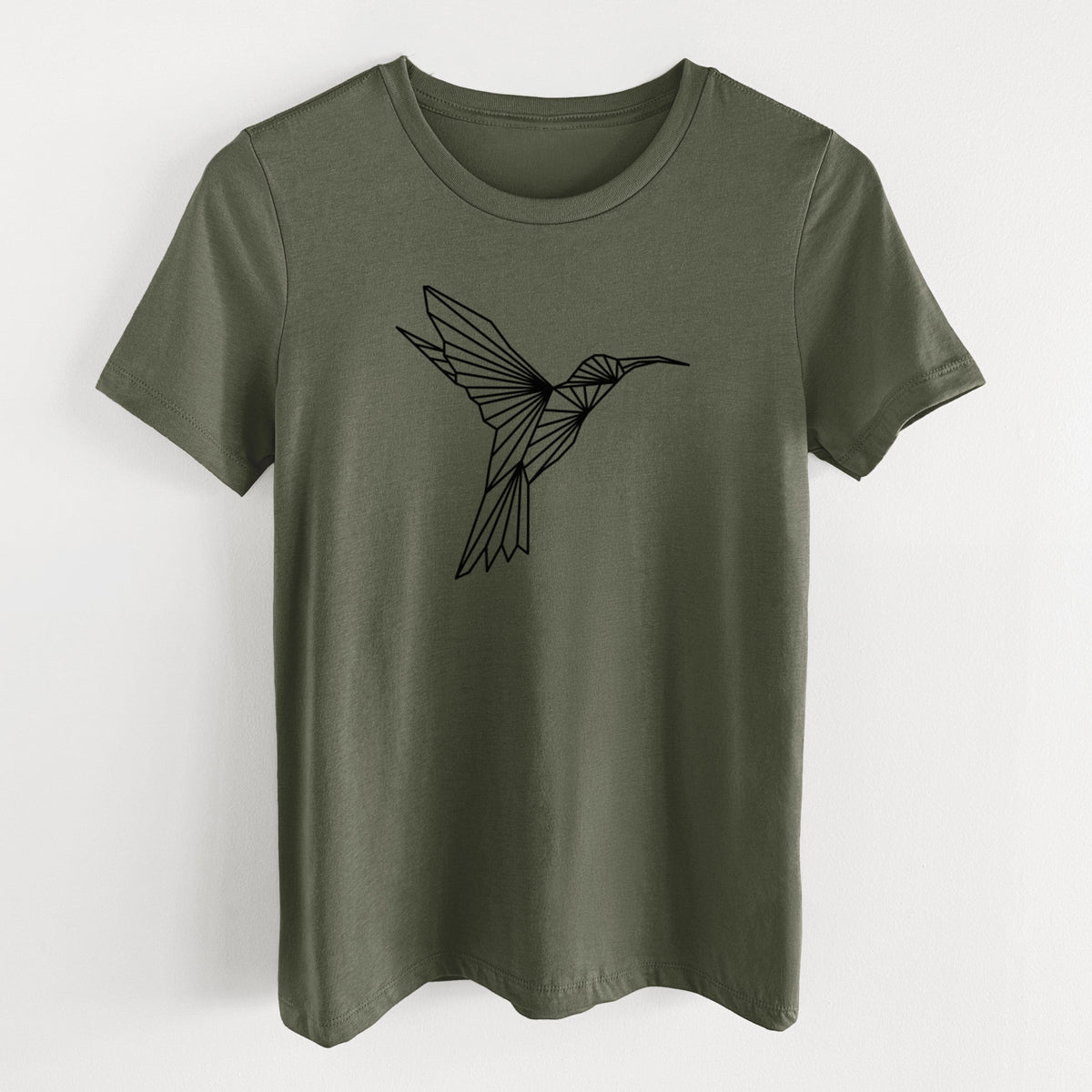 Geometric Hummingbird - Women's Lightweight Relaxed Fit 100% Cotton Crewneck