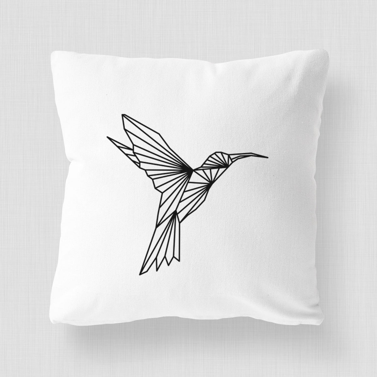 Geometric Hummingbird - Throw Pillow Cover